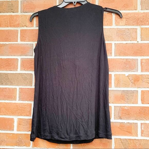 Cabi Show Off Knot Tank Top Size Medium Black Sleeveless Shirt - Picture 5 of 6